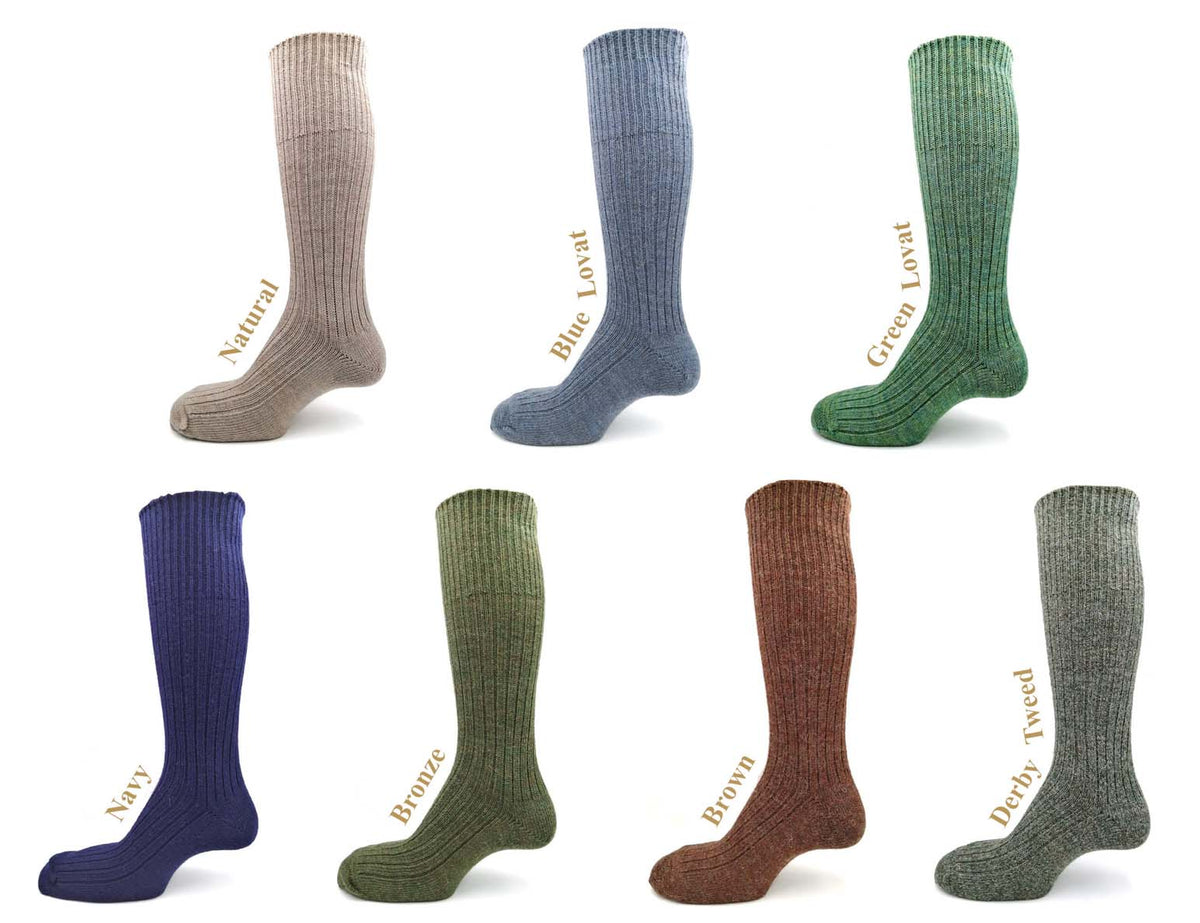 British wool half hose - Upper calf socks