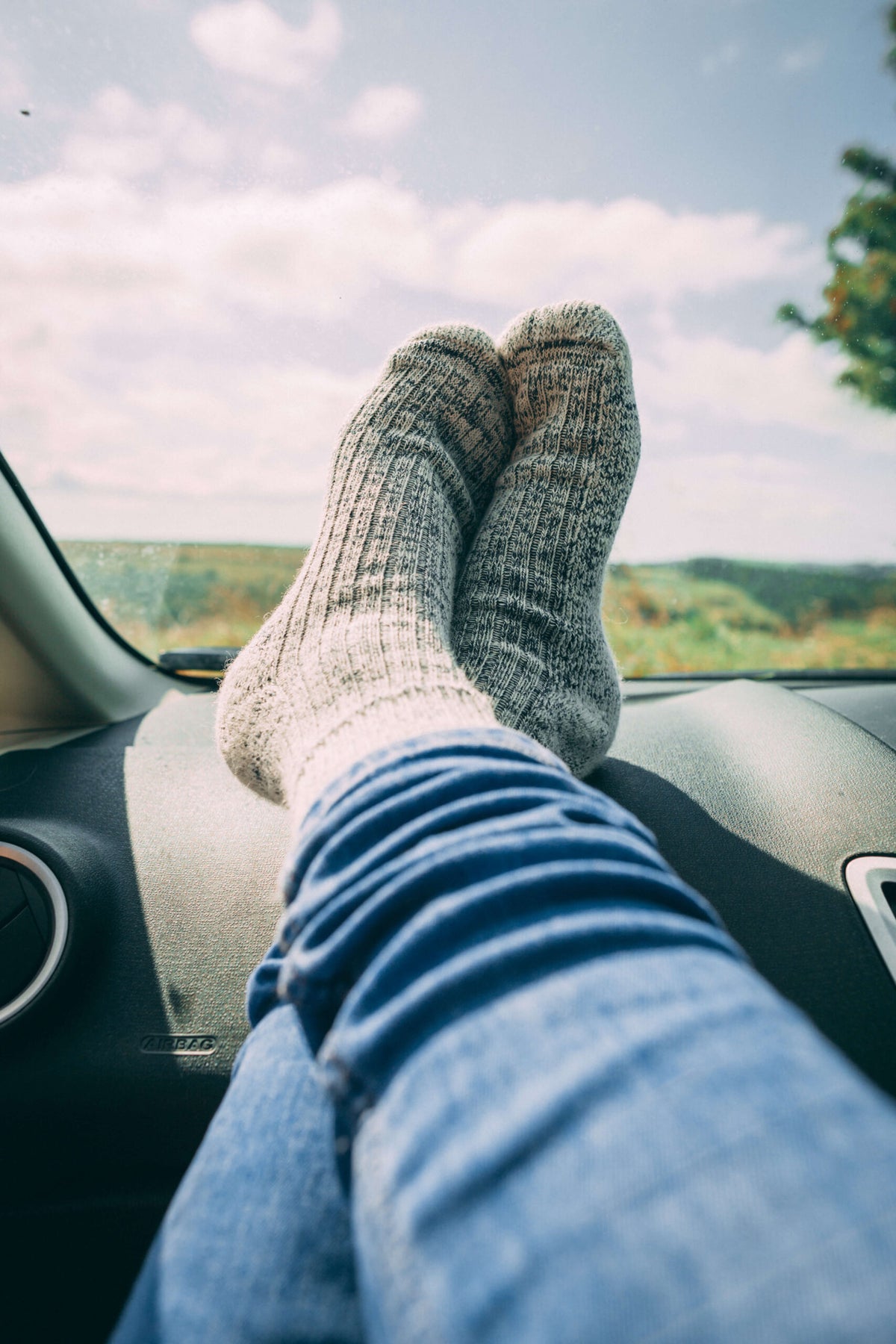 Ladies alpaca walking socks